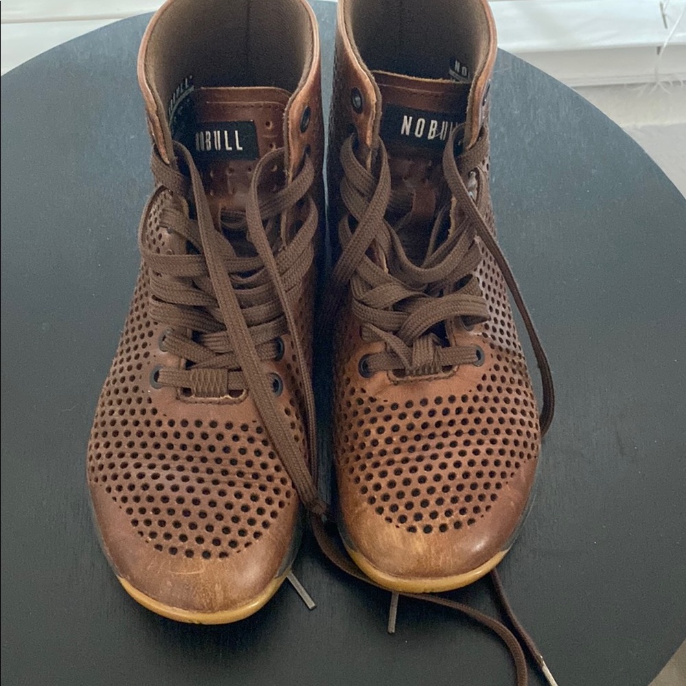 NOBULL Brown Athletic High-Top Shoes with Breathable Mesh